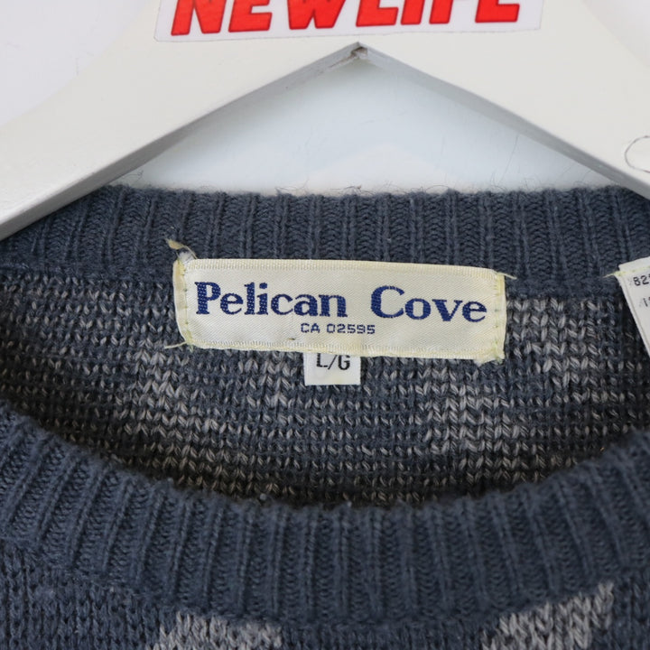 Vintage 80's Pelican Cove Pattered Knit Sweater - M-NEWLIFE Clothing