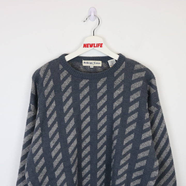 Vintage 80's Pelican Cove Pattered Knit Sweater - M-NEWLIFE Clothing