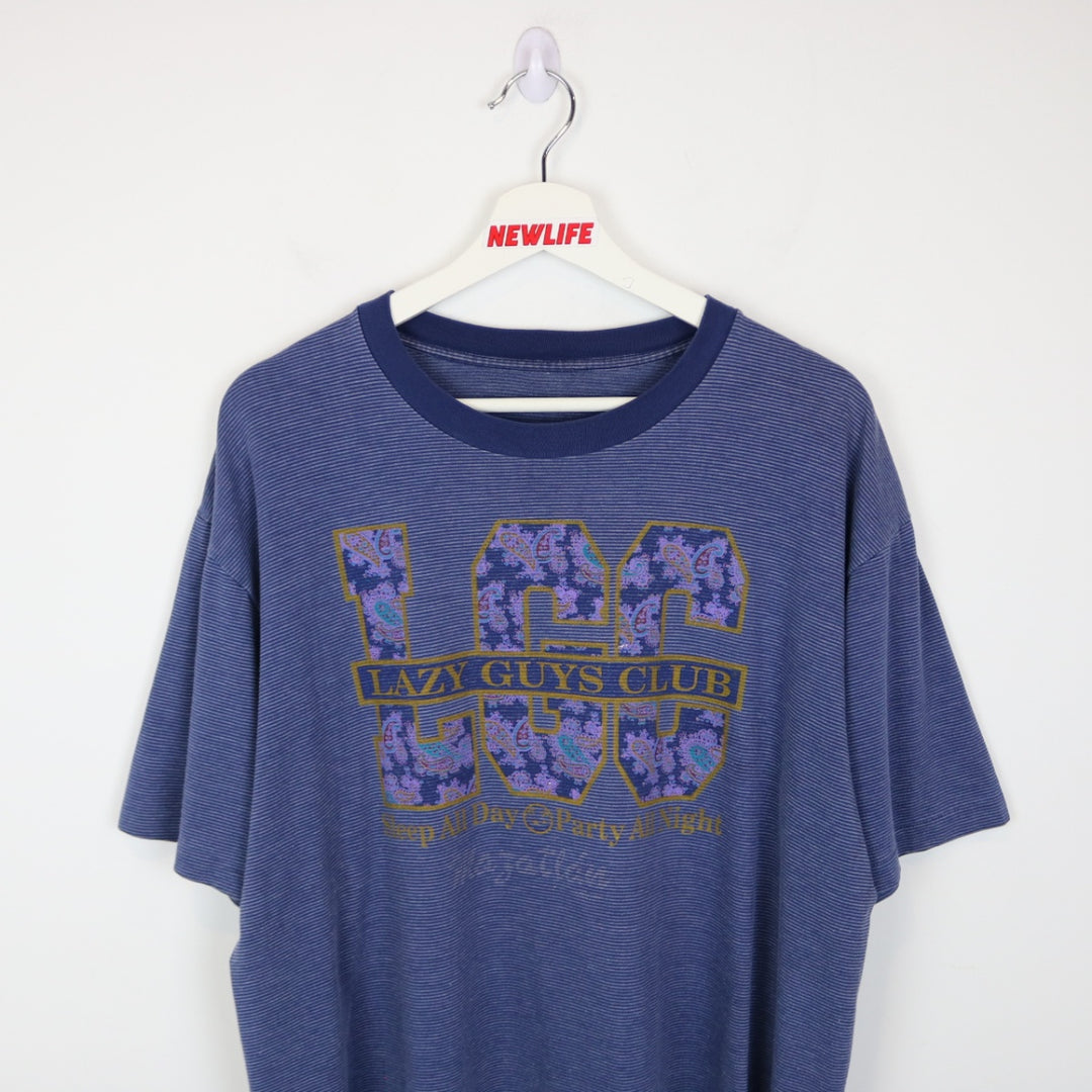Vintage 90's Lazy Guys Club Mexico Tee - L-NEWLIFE Clothing
