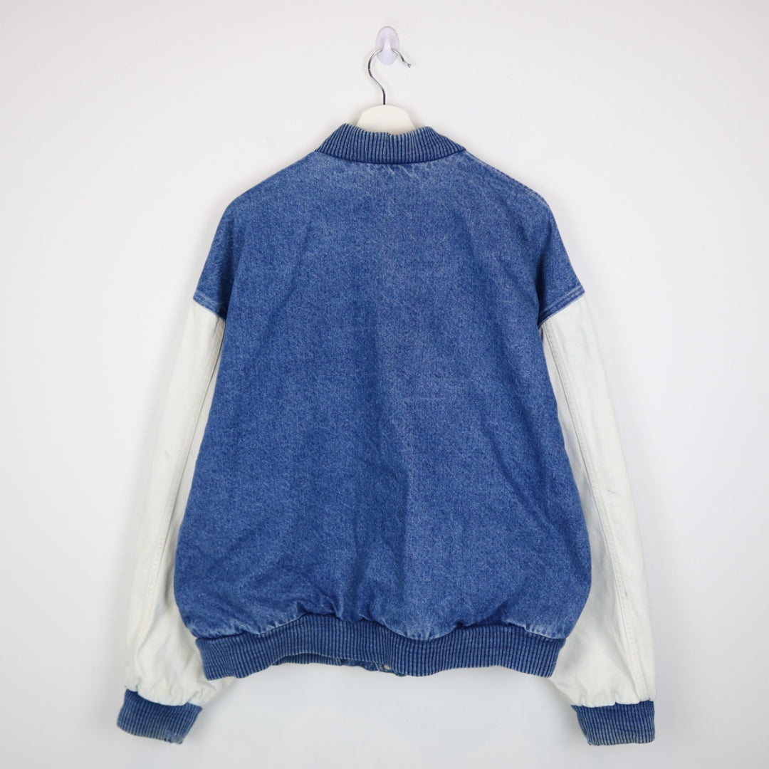 Vintage 90's Rainier Beer Denim Varsity Jacket - XL-NEWLIFE Clothing