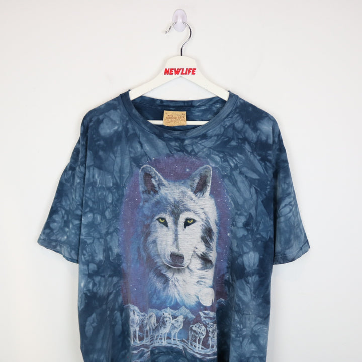 Vintage 90's Wolf Tie Dye Nature Te - XL-NEWLIFE Clothing