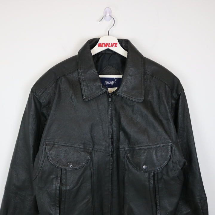 Vintage 80's Rivage Leather Jacket - XL-NEWLIFE Clothing