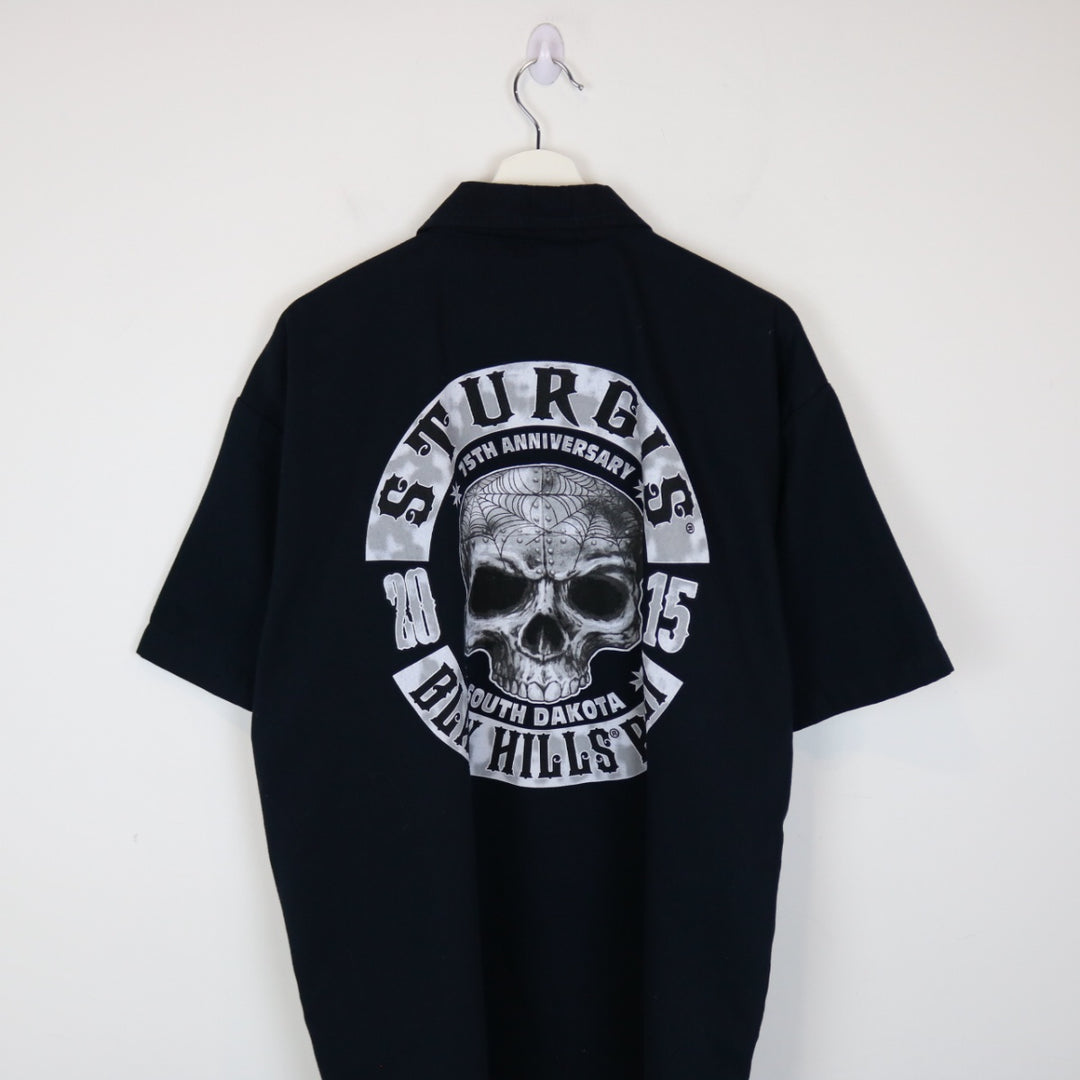 2015 Sturgis Black Hills Rally Short Sleeve Button Up - XL-NEWLIFE Clothing