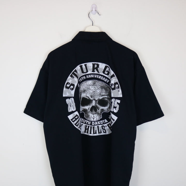 2015 Sturgis Black Hills Rally Short Sleeve Button Up - XL-NEWLIFE Clothing