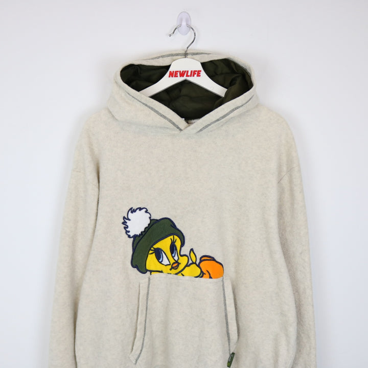 Vintage 2000 Looney Tunes Tweety Bird Fleece Hoodie - L-NEWLIFE Clothing