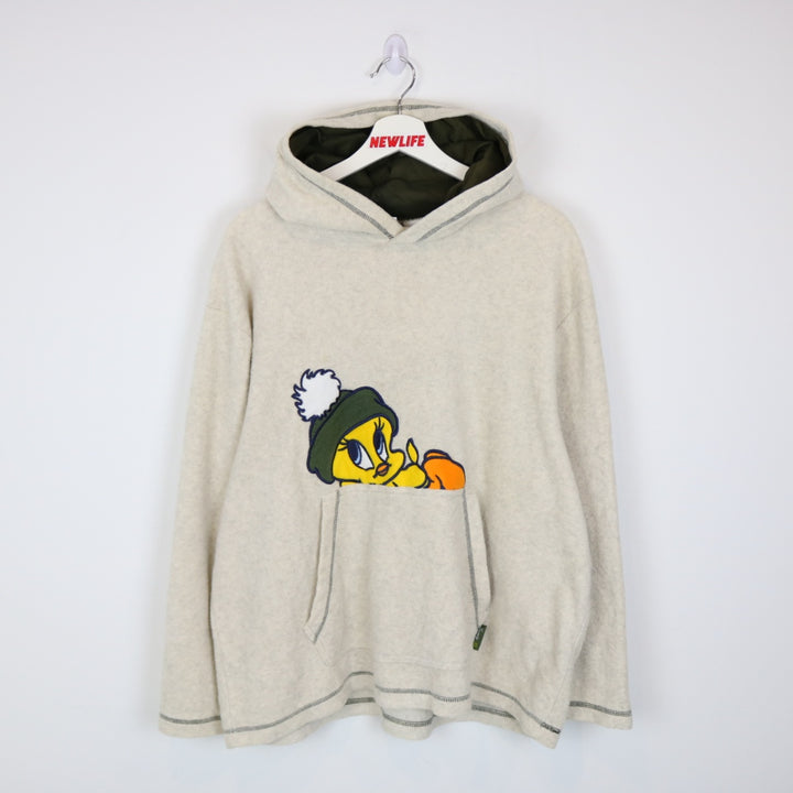 Vintage 2000 Looney Tunes Tweety Bird Fleece Hoodie - L-NEWLIFE Clothing