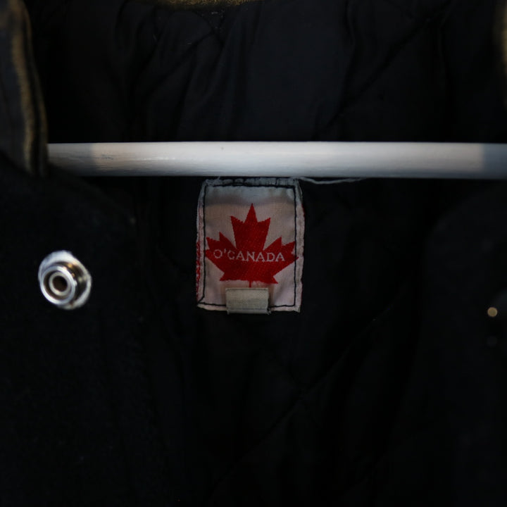 Vintage 90's Canada Leather Varsity Jacket - L-NEWLIFE Clothing