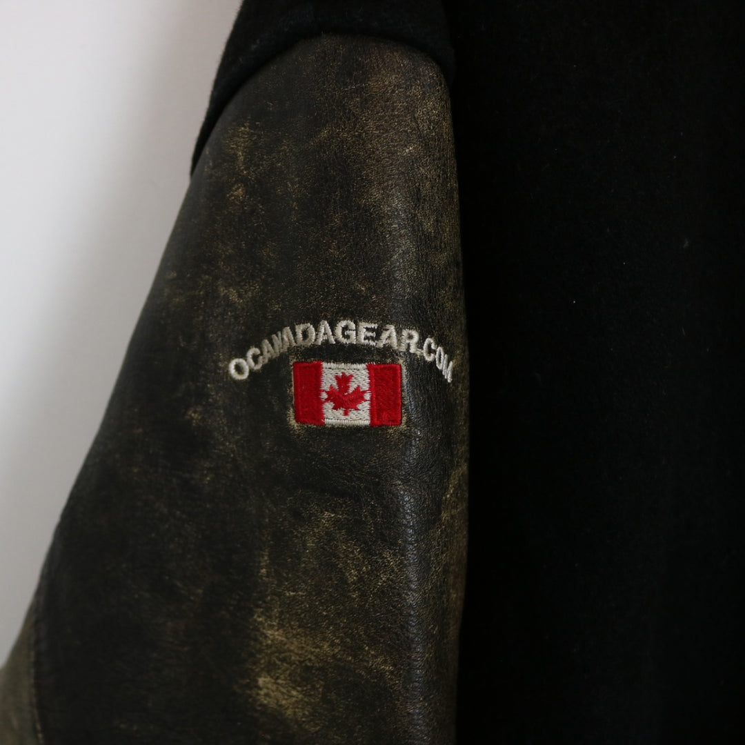 Vintage 90's Canada Leather Varsity Jacket - L-NEWLIFE Clothing