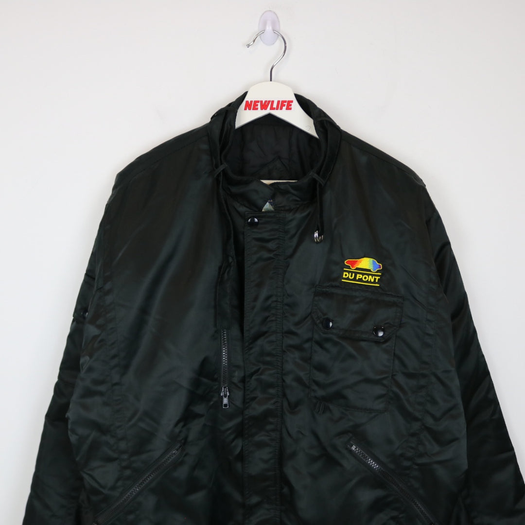 Vintage 80's Dupont Racing Satin Puffer Jacket - L/XL-NEWLIFE Clothing