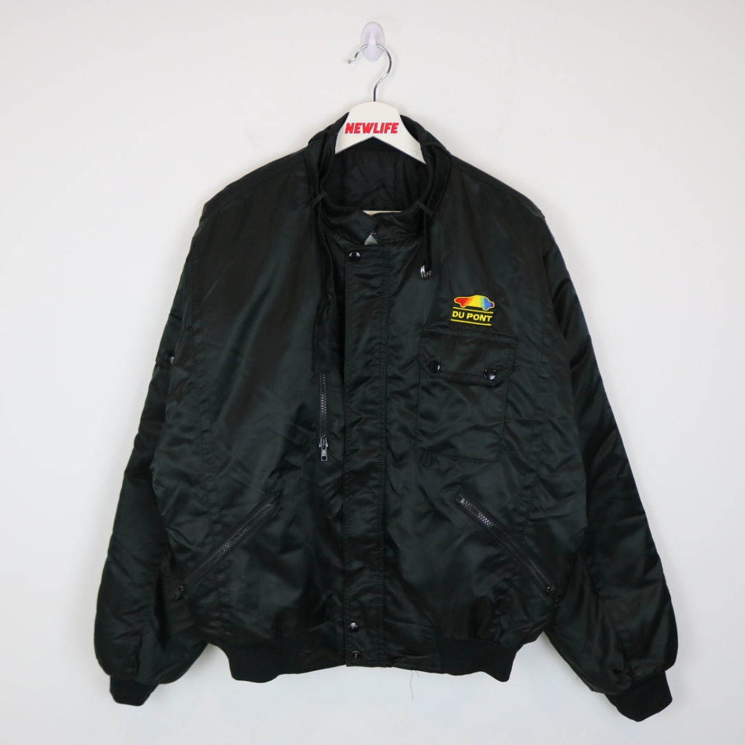Vintage 80's Dupont Racing Satin Puffer Jacket - L/XL-NEWLIFE Clothing