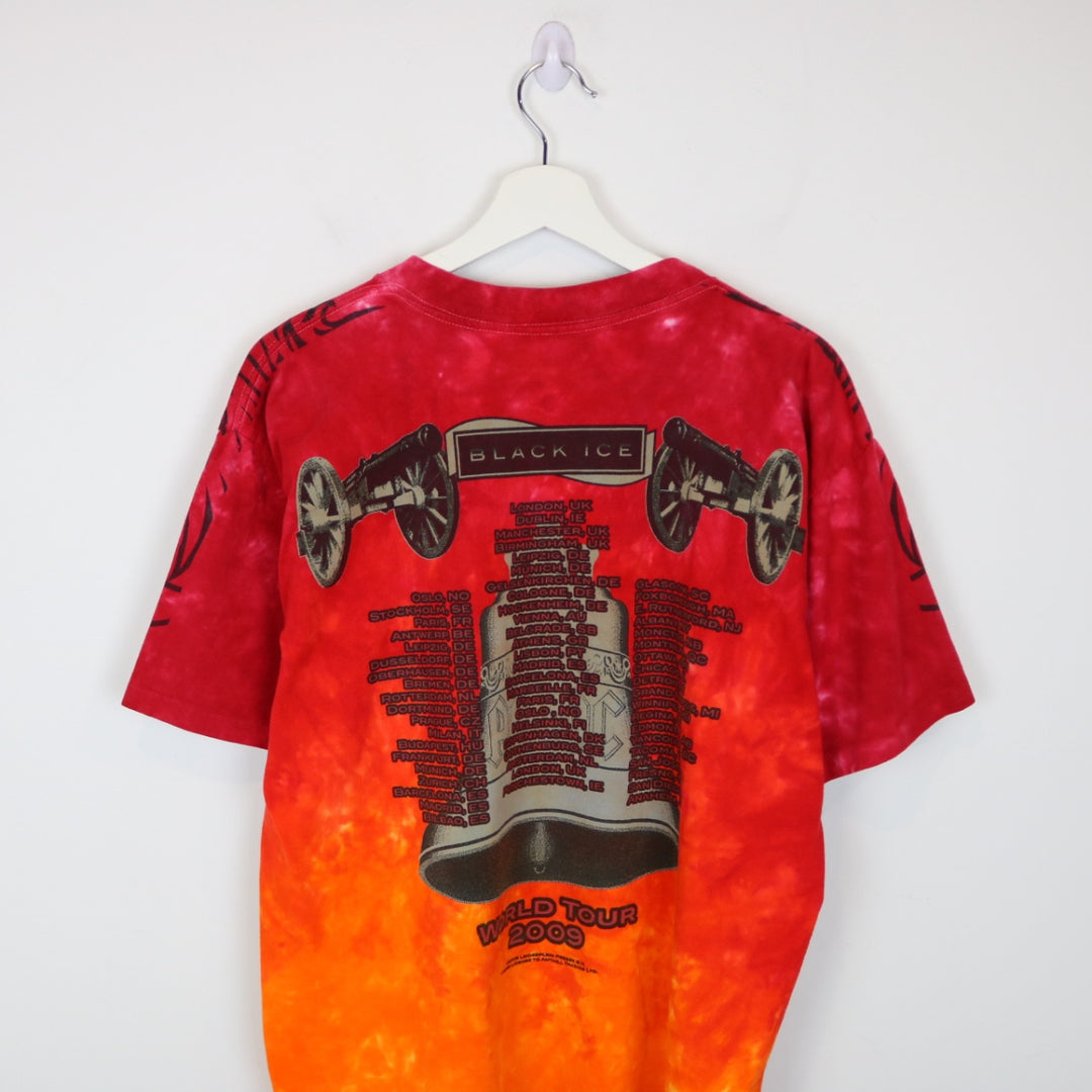 Vintage 2009 ACDC Black Ice Tour Tie Dye Tee - L-NEWLIFE Clothing