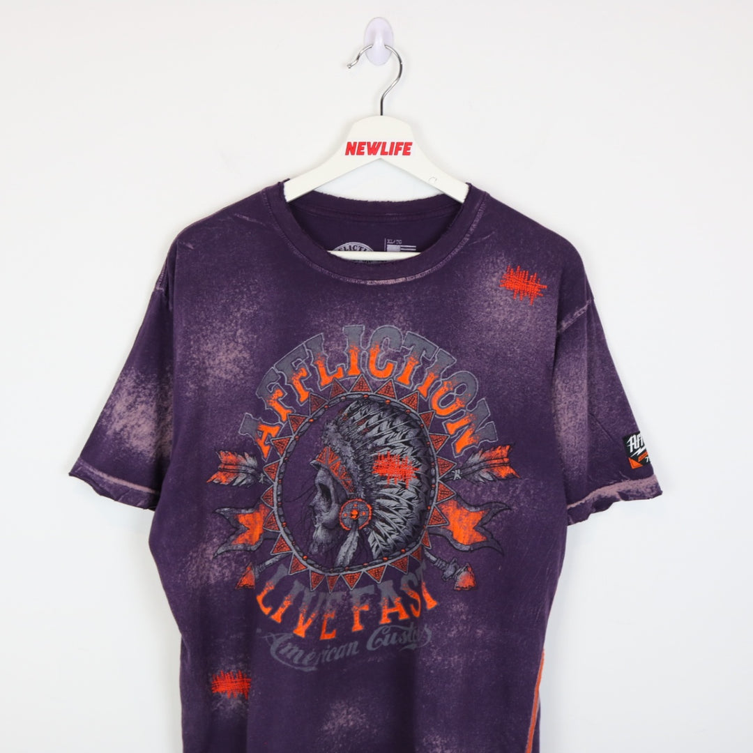 Y2K Affliction Live Fast Tee - L-NEWLIFE Clothing