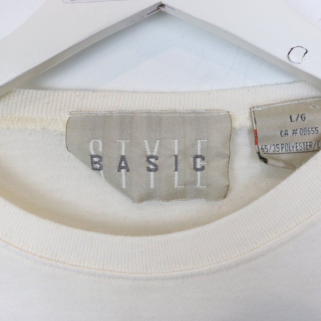 Vintage 80's Basic Style Blank Tee - L-NEWLIFE Clothing