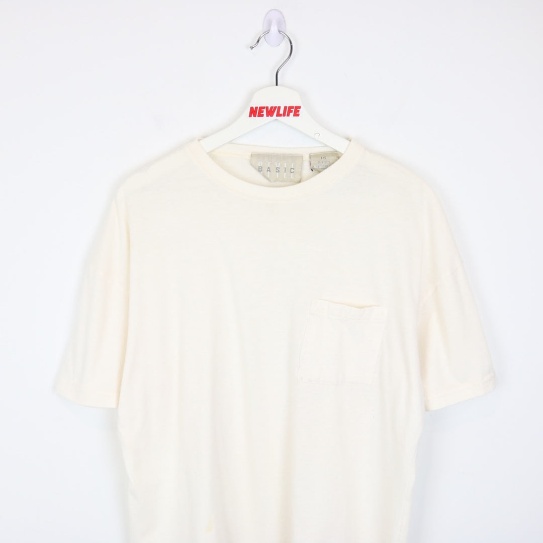 Vintage 80's Basic Style Blank Tee - L-NEWLIFE Clothing