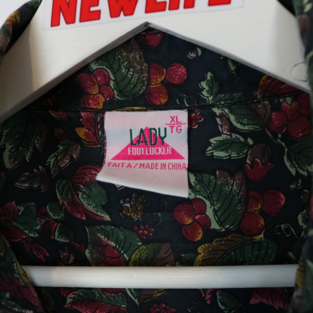 Vintage 90's Leaf Patterned Silk Button Up - L-NEWLIFE Clothing