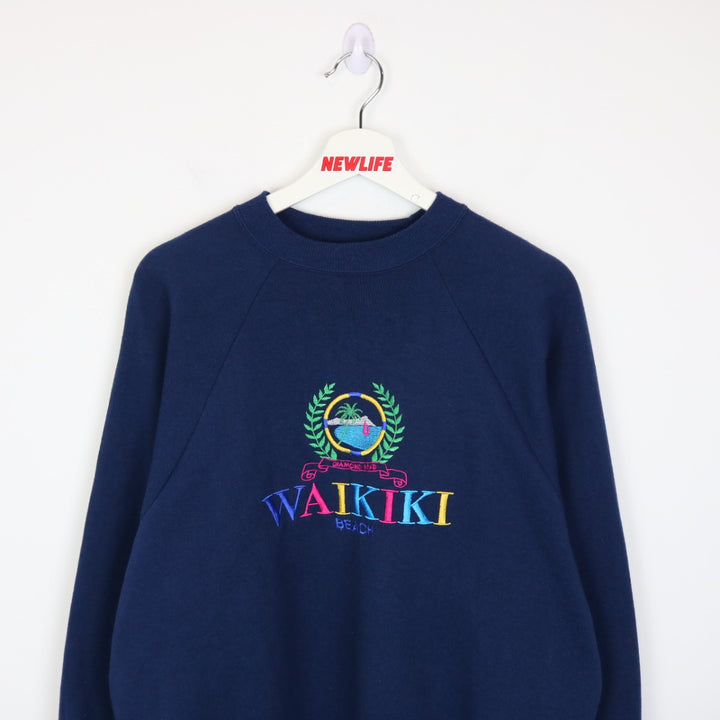 Vintage 90's Waikiki Beach Hawaii Crewneck - L-NEWLIFE Clothing