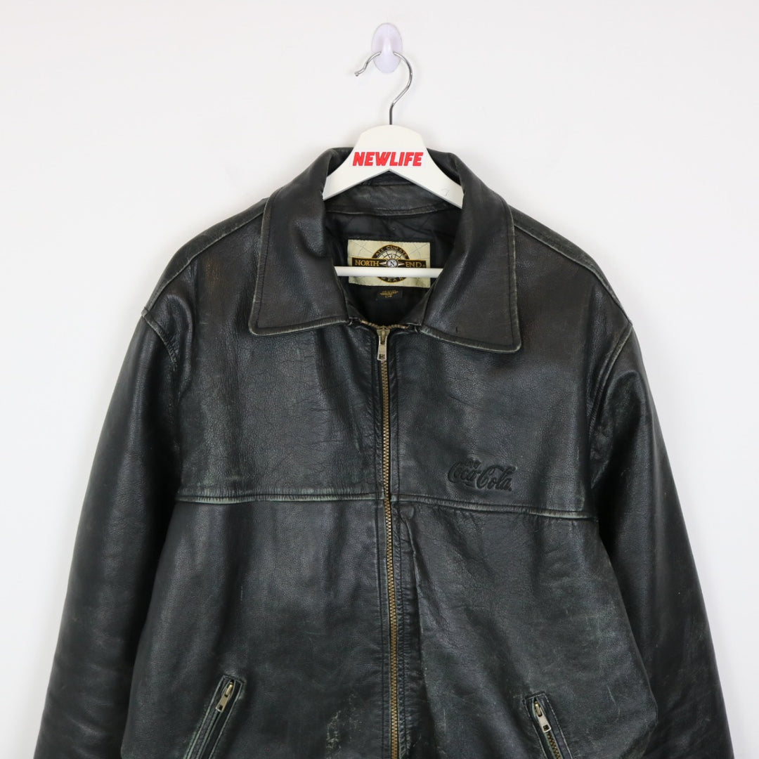 Vintage 00's Coca Cola Leather Jacket - L/XL-NEWLIFE Clothing