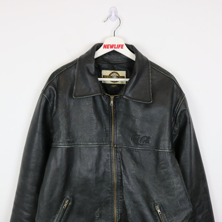 Vintage 00's Coca Cola Leather Jacket - L/XL-NEWLIFE Clothing