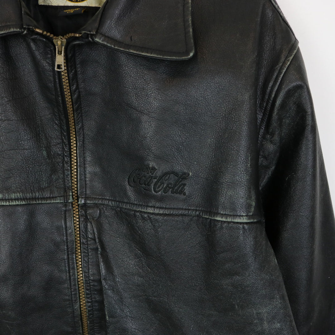 Vintage 00's Coca Cola Leather Jacket - L/XL-NEWLIFE Clothing