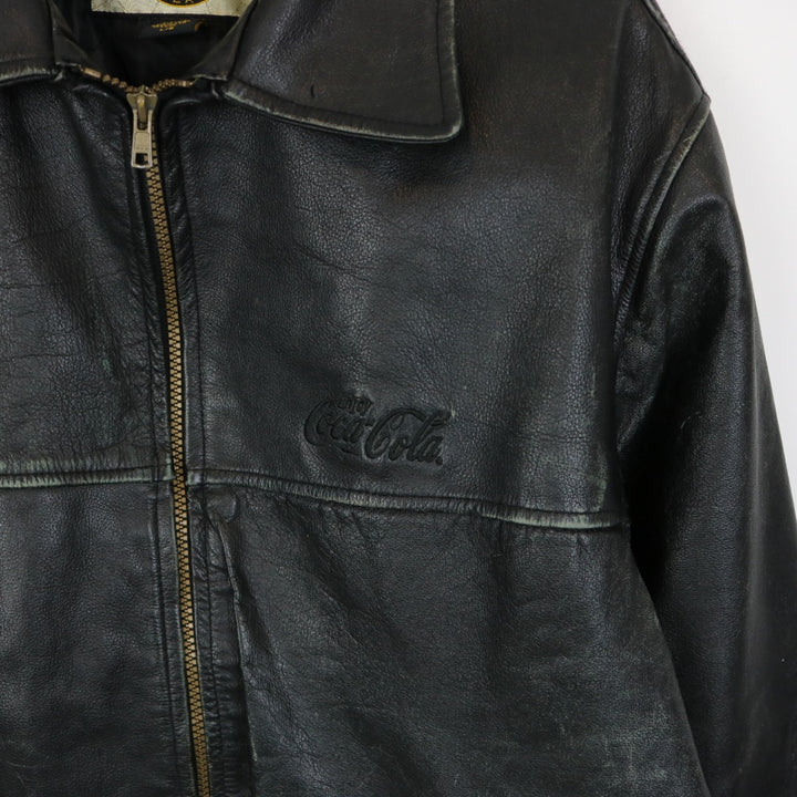 Vintage 00's Coca Cola Leather Jacket - L/XL-NEWLIFE Clothing