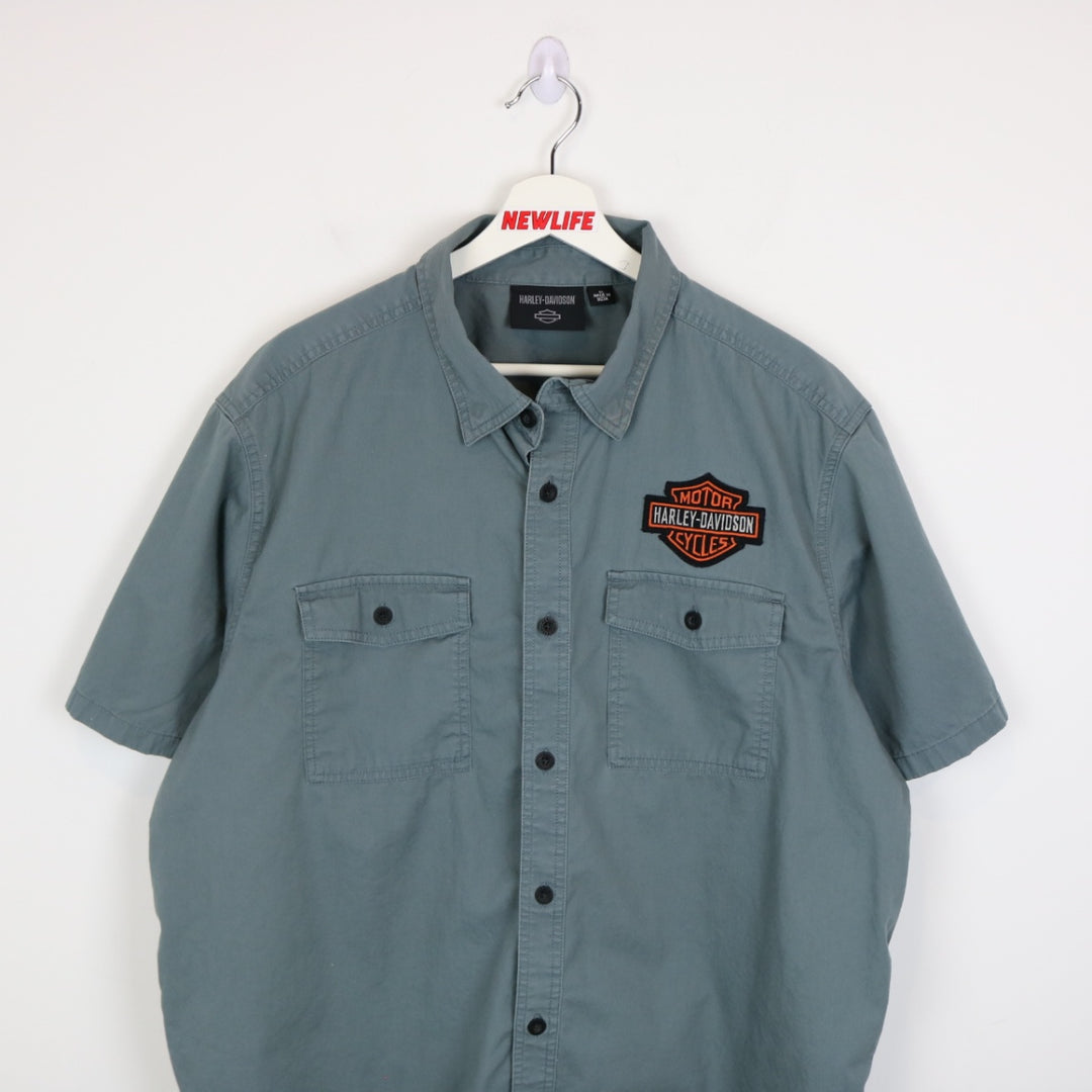 Harley Davidson Short Sleeve Button Up - XL-NEWLIFE Clothing