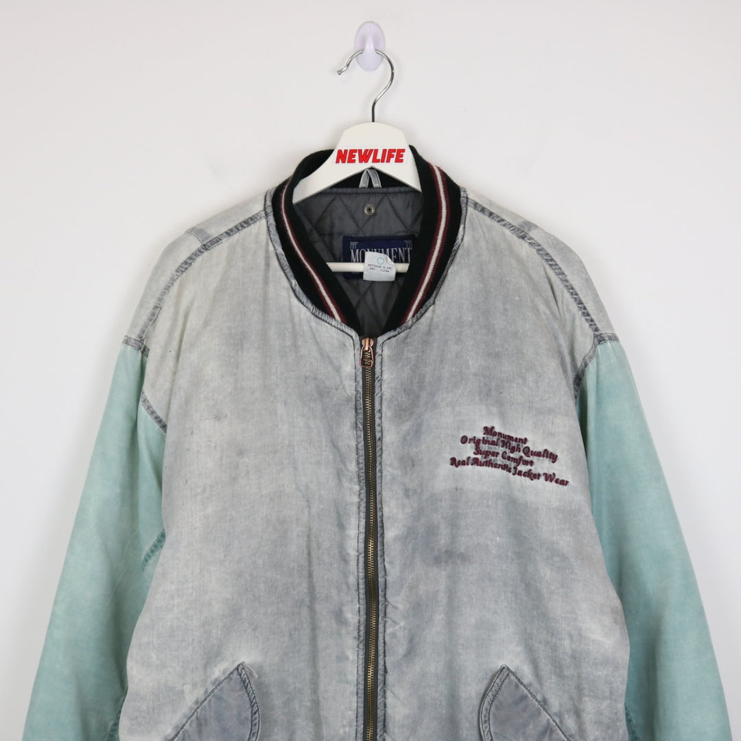 Vintage 80's Monument Bomber Jacket - L/XL-NEWLIFE Clothing