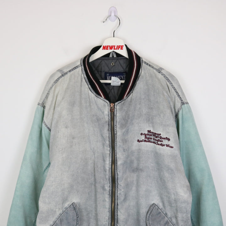 Vintage 80's Monument Bomber Jacket - L/XL-NEWLIFE Clothing