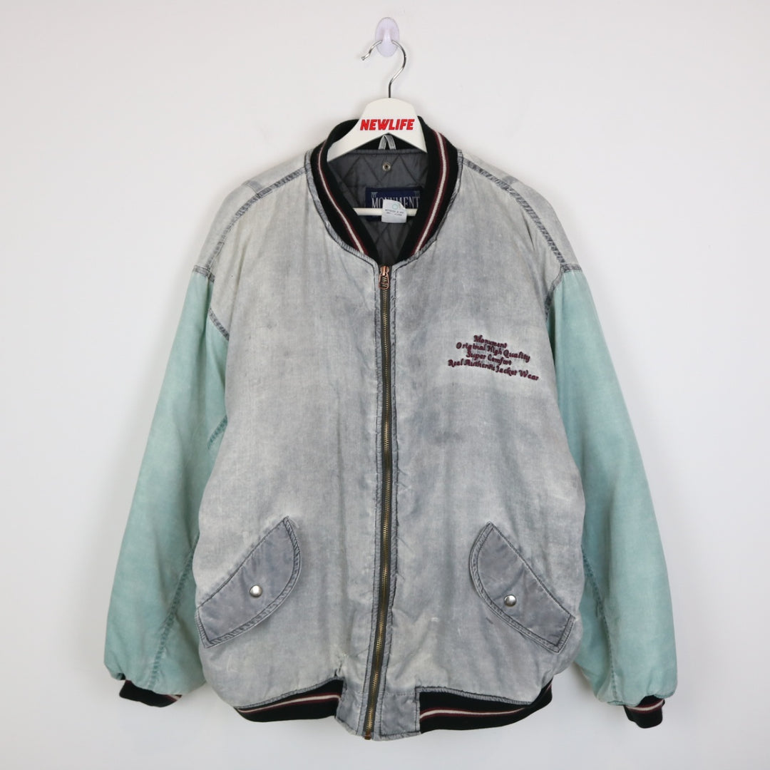 Vintage 80's Monument Bomber Jacket - L/XL-NEWLIFE Clothing