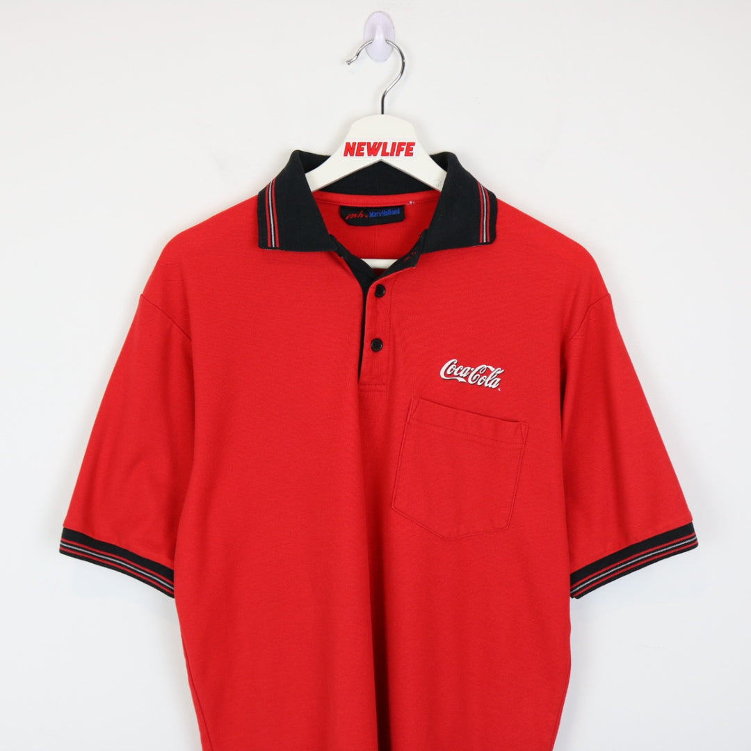 Vintage 80's Coca Cola Polo Shirt - M-NEWLIFE Clothing