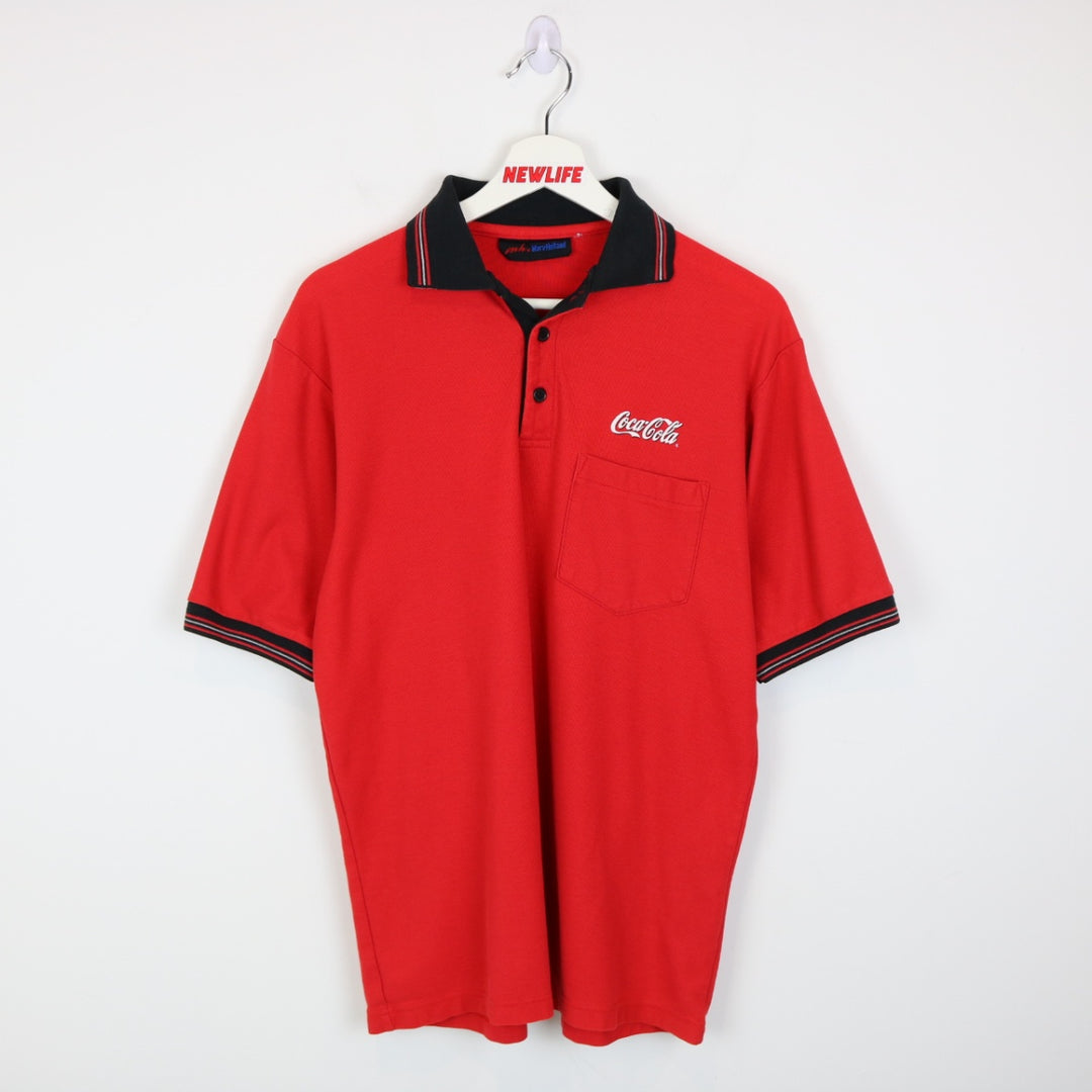 Vintage 80's Coca Cola Polo Shirt - M-NEWLIFE Clothing