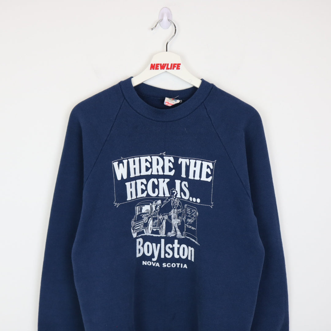 Vintage 80's Where the Heck is Boylston Crewneck - S-NEWLIFE Clothing