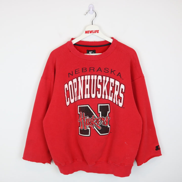 Vintage 90's University of Nebraska Starter Crewneck - L-NEWLIFE Clothing