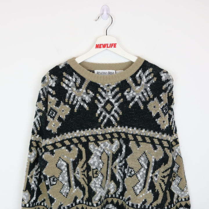 Vintage 80's Jonathan Bryan Patterned Knit Sweater - S-NEWLIFE Clothing
