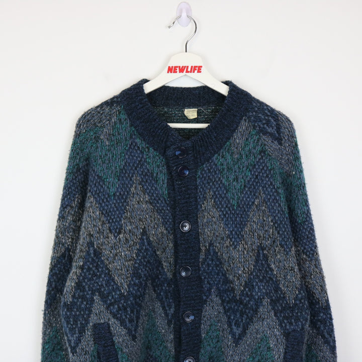 Vintage Wool Knit Cardigan Sweater - L-NEWLIFE Clothing