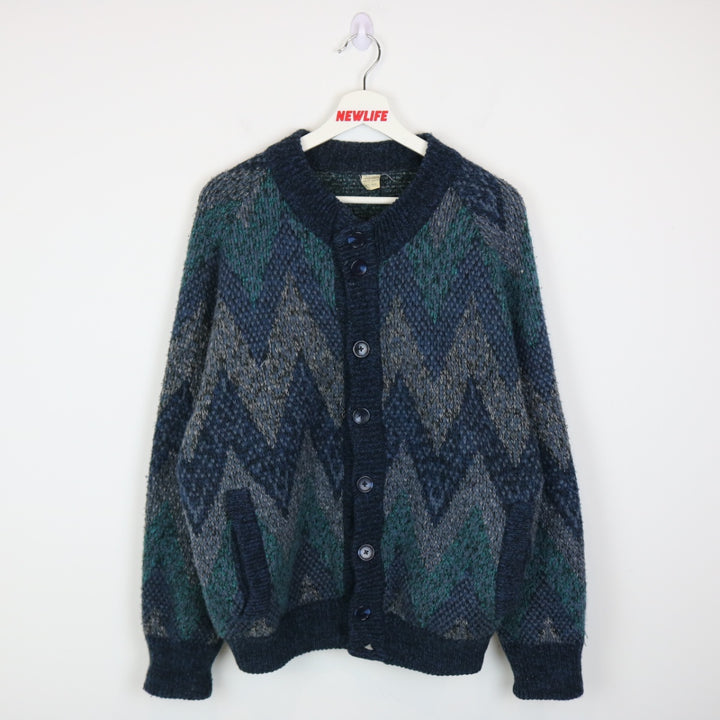 Vintage Wool Knit Cardigan Sweater - L-NEWLIFE Clothing