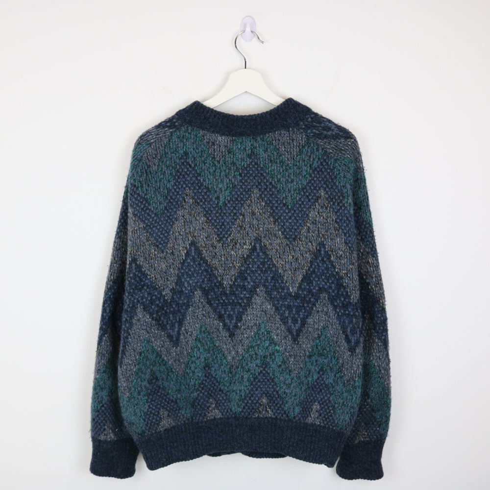 Vintage Wool Knit Cardigan Sweater - L-NEWLIFE Clothing