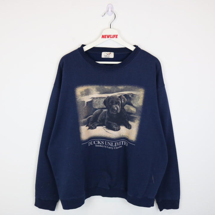 Vintage 90's Dog Nature Ducks Unlimited Crewneck - XXL-NEWLIFE Clothing