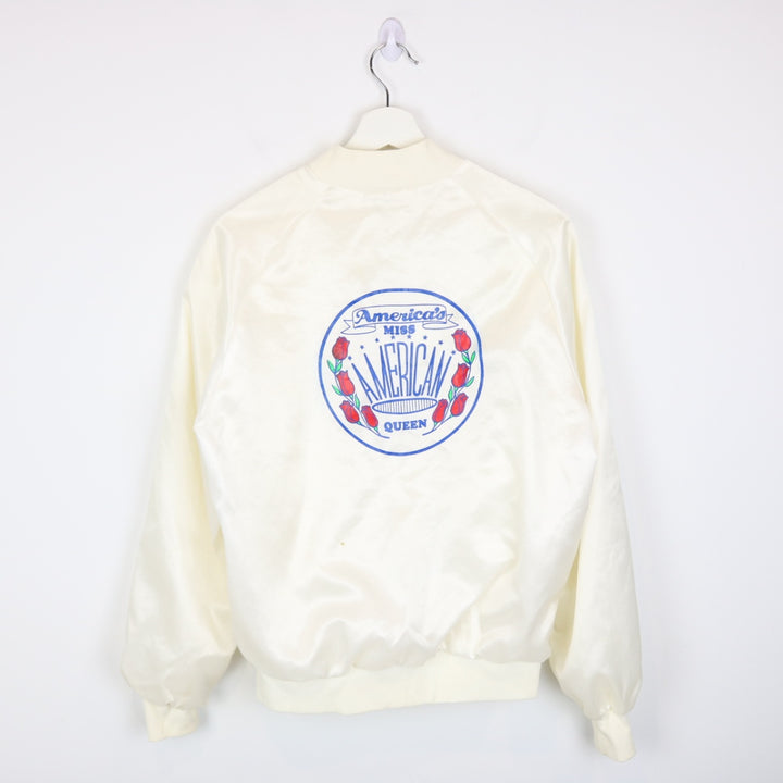 Vintage 80's America's Miss American Queen Satin Bomber Jacket - S-NEWLIFE Clothing