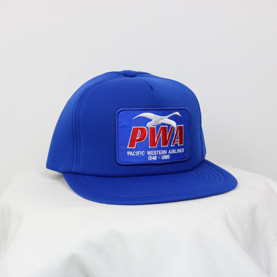 Vintage 80's Pacific Western Airlines Trucker Hat - OS-NEWLIFE Clothing