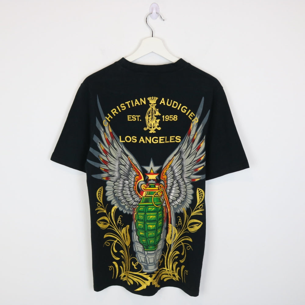 Y2K Bootleg Christian Audigier Skull Tee - S-NEWLIFE Clothing