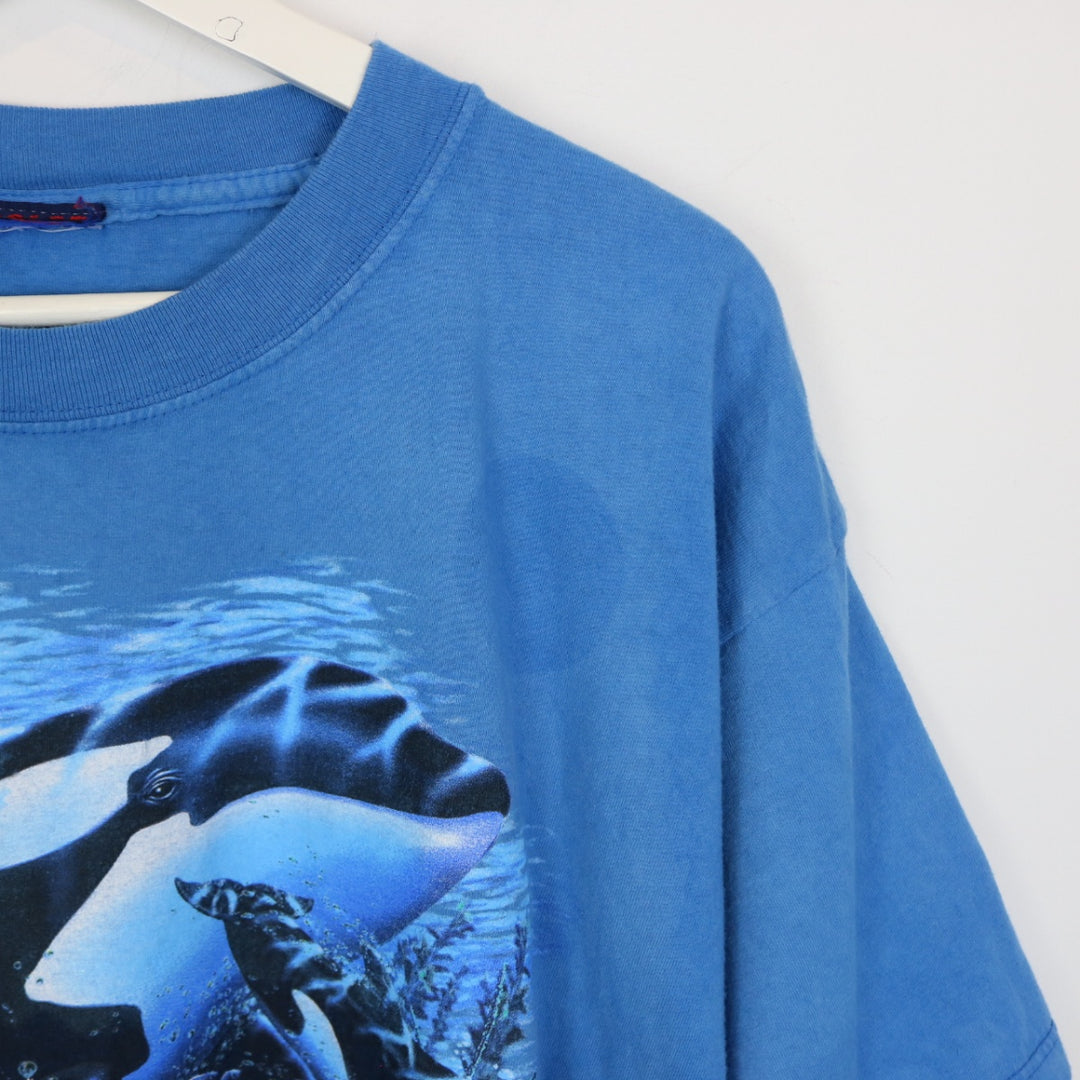 Vintage 00's Ocean Nature Whale Tee - XL-NEWLIFE Clothing