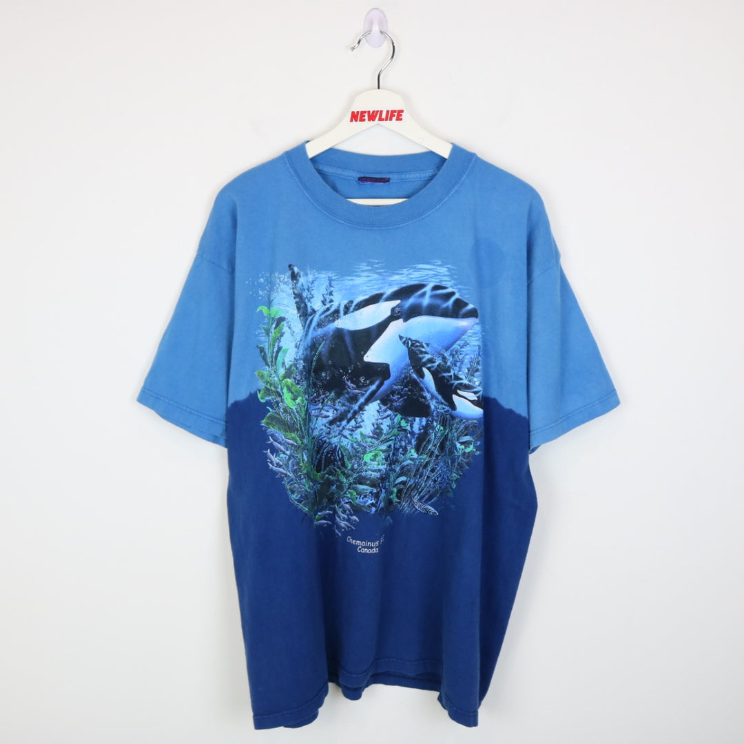 Vintage 00's Ocean Nature Whale Tee - XL-NEWLIFE Clothing