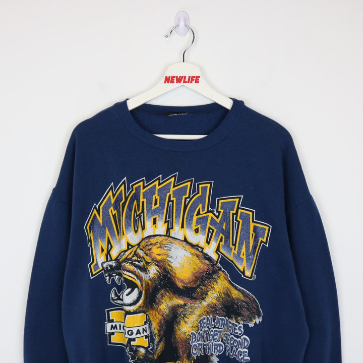 Vintage 90's University of Michigan Wolverines Crewneck - L-NEWLIFE Clothing