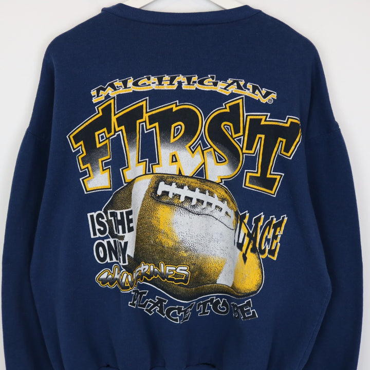Vintage 90's University of Michigan Wolverines Crewneck - L-NEWLIFE Clothing