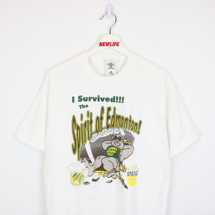 Vintage 1997 Spirit of Edmonton Grey Cup Tee - L-NEWLIFE Clothing