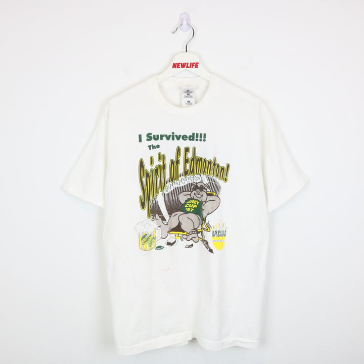 Vintage 1997 Spirit of Edmonton Grey Cup Tee - L-NEWLIFE Clothing