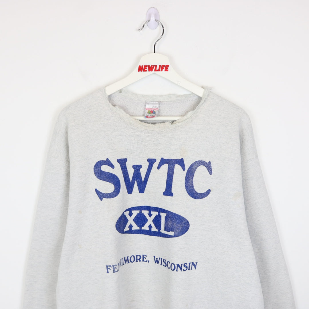 Vintage 90's Southwest Wisconsin Technical College Athletics Crewneck - L-NEWLIFE Clothing