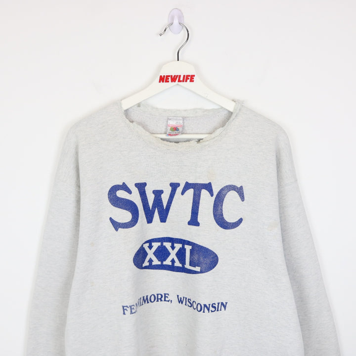 Vintage 90's Southwest Wisconsin Technical College Athletics Crewneck - L-NEWLIFE Clothing