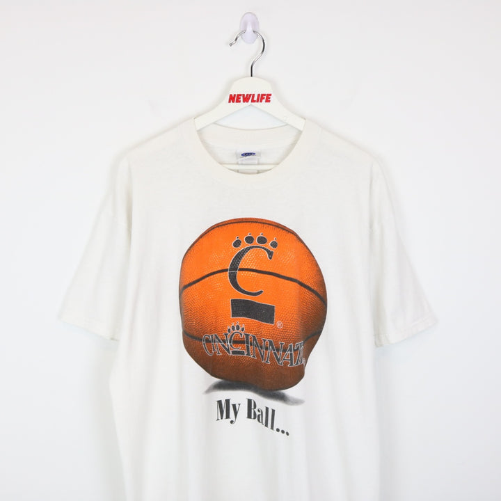Vintage 90's University of Cincinnati Basketball Tee - L-NEWLIFE Clothing