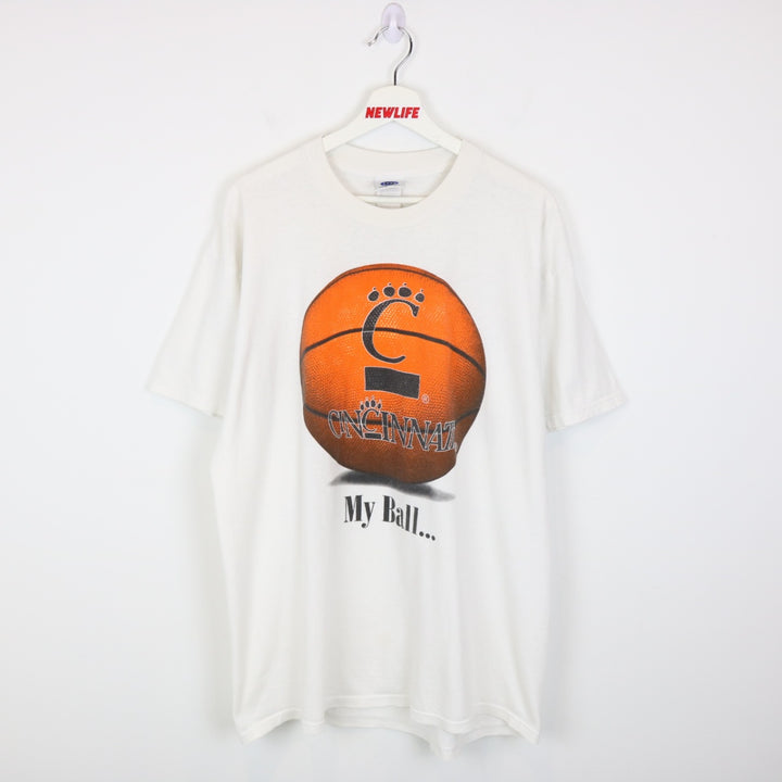 Vintage 90's University of Cincinnati Basketball Tee - L-NEWLIFE Clothing